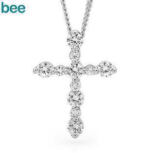 Bee Jewelry Zirconia Cross sølv Collie blank, modell 35448-CZ